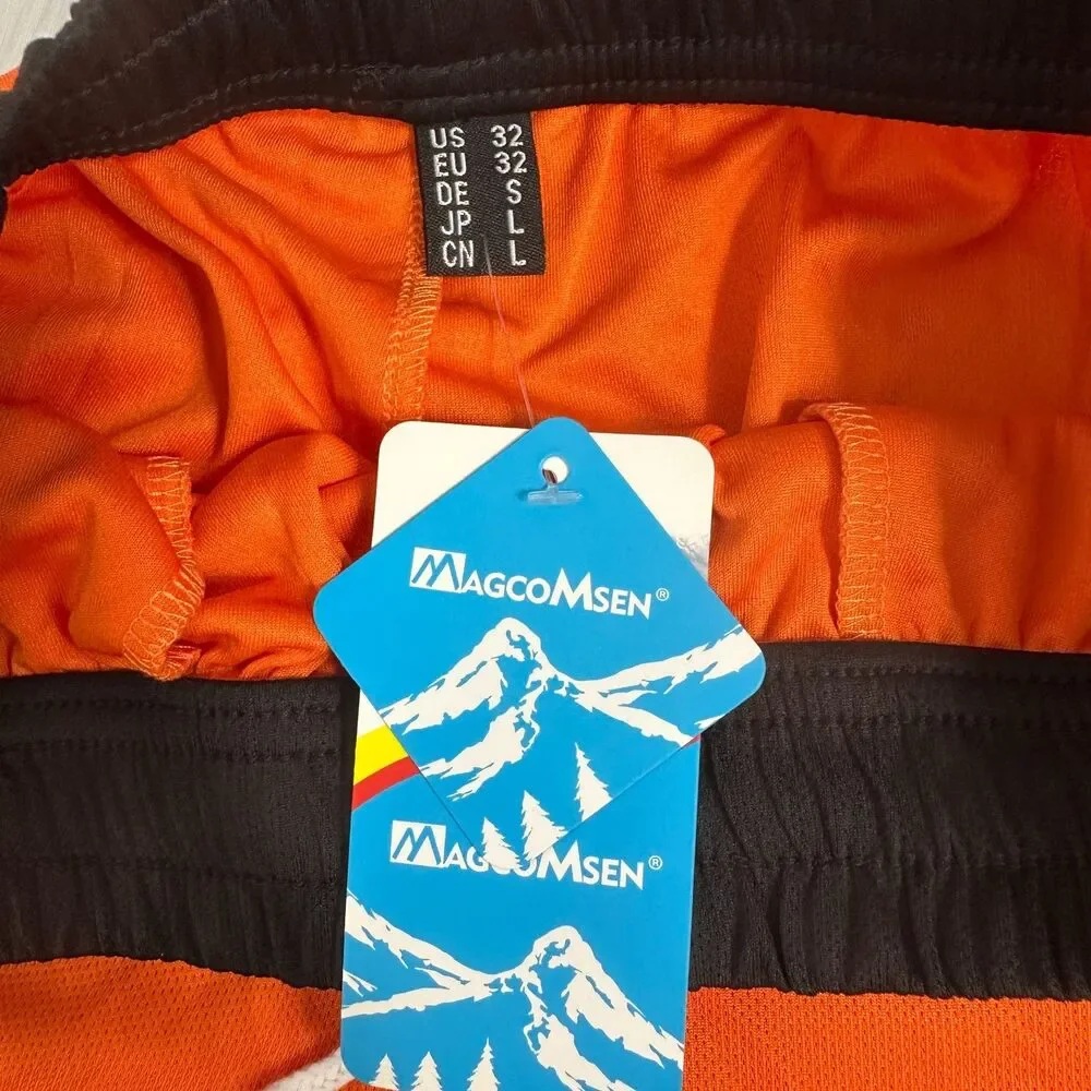 New Magcomsen Mens 32 Quick Dry Lightweight Zip Pockets Running Workout Shorts